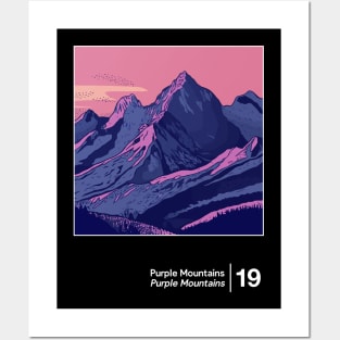 Purple Mountains - Minimalist Illustration Artwork Posters and Art